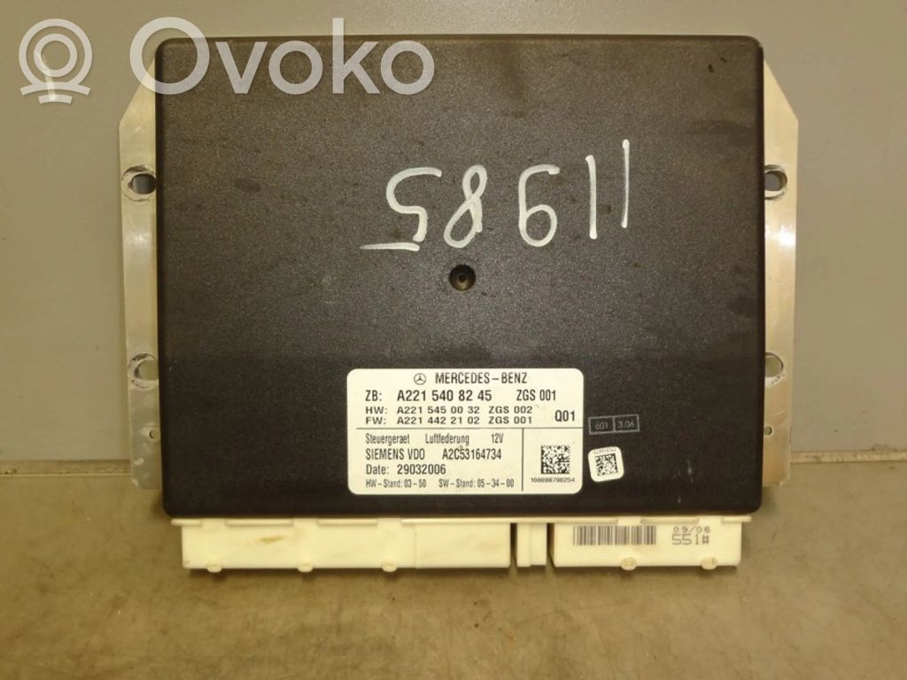 Mercedes-Benz S W221 Module de commande suspension 