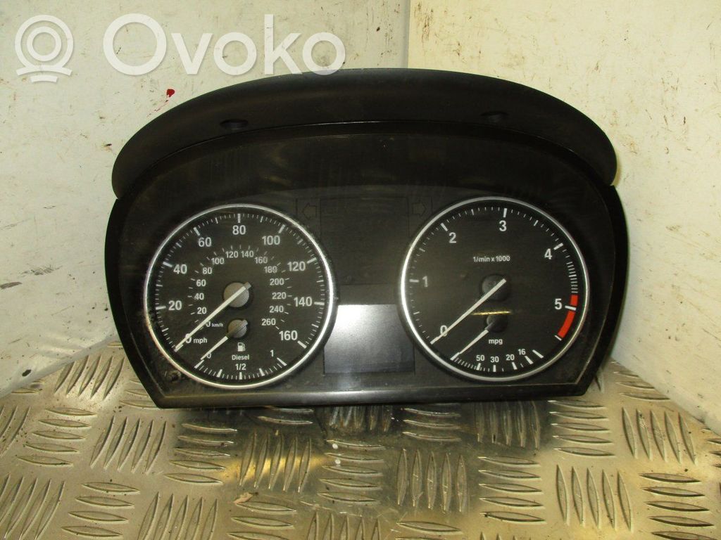 BMW 3 E90 E91 Spidometrs (instrumentu panelī) 