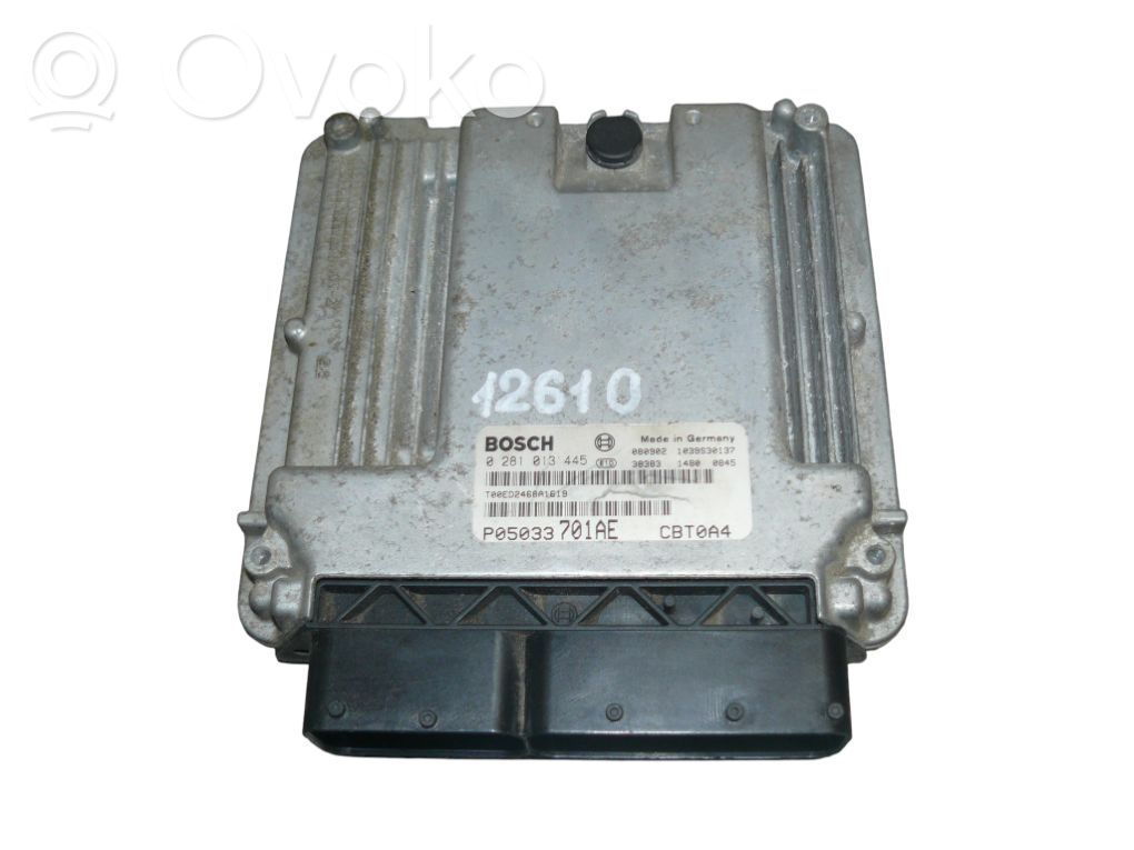 Engine control unit/module   0281013445,P05033701AE