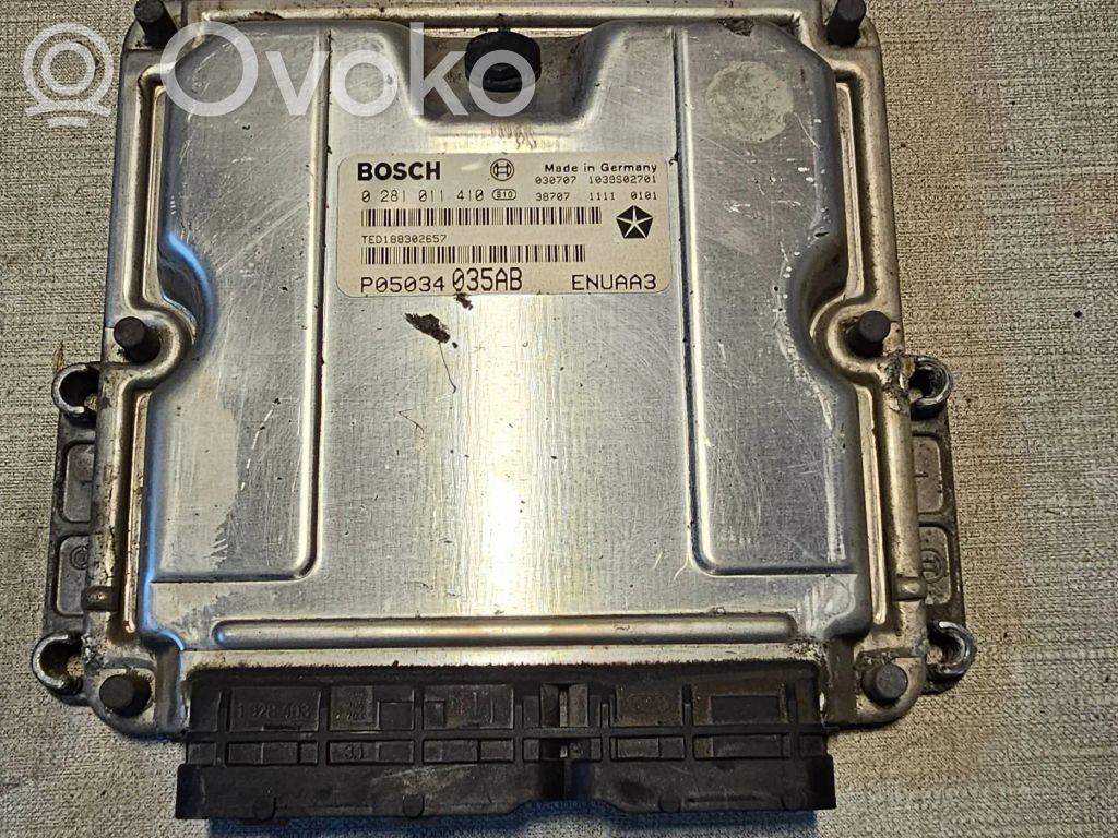 Engine control unit/module   P05034035AB,1039S02701,0281011410