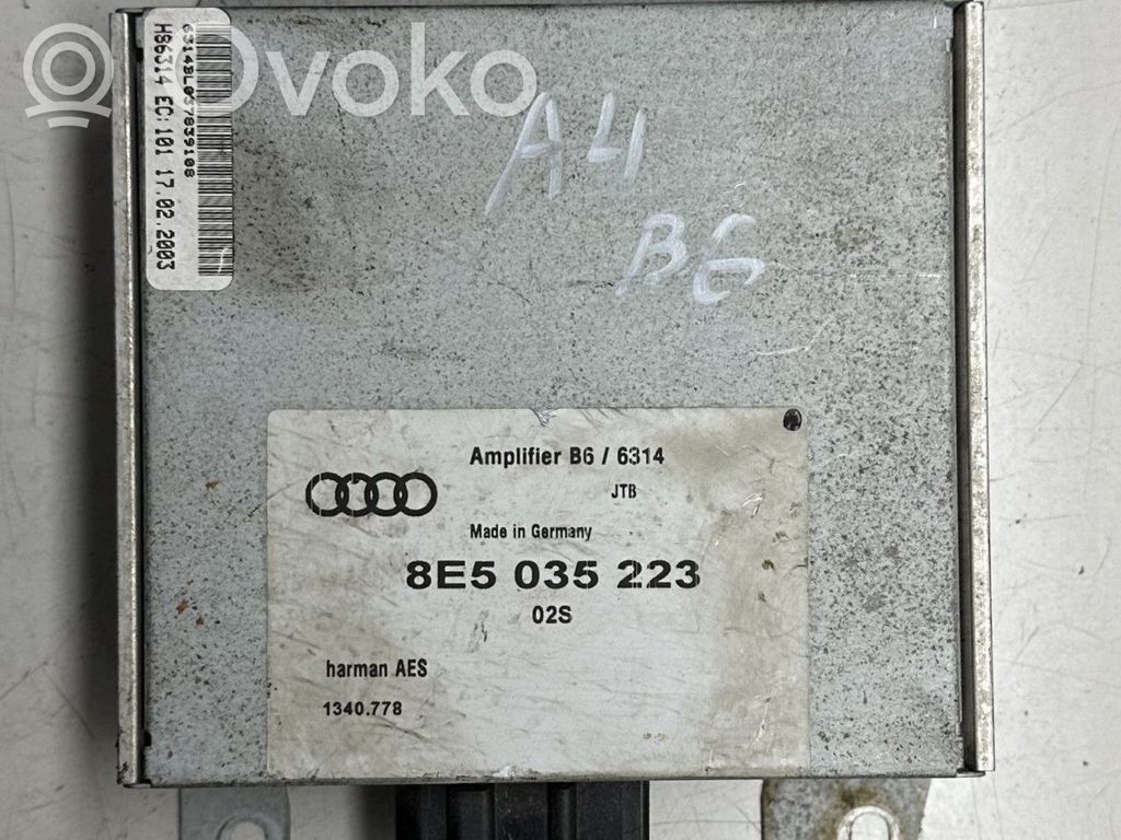 Audi A4 S4 B6 8E 8H Amplificateur de son 