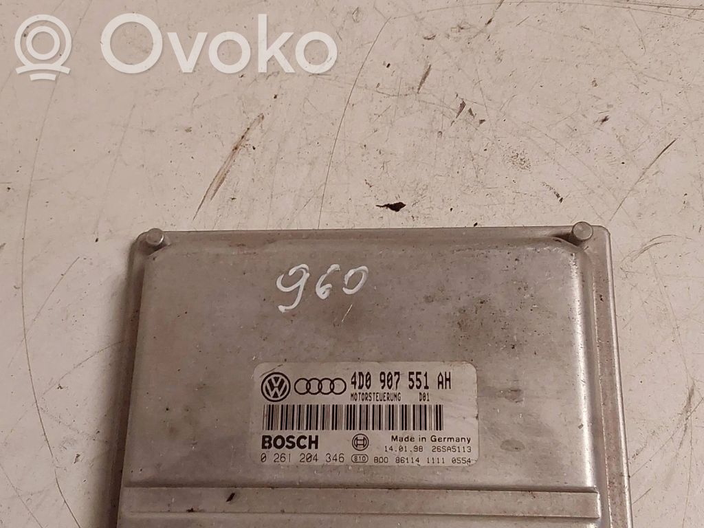 Engine control unit/module   4D0907551AH,26SA5113,0261204346