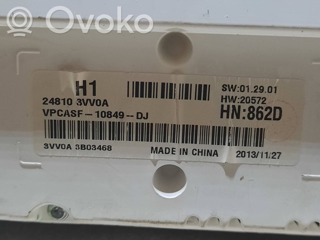 Speedometer (instrument cluster)   248103VV0A,3VV0A3B03468