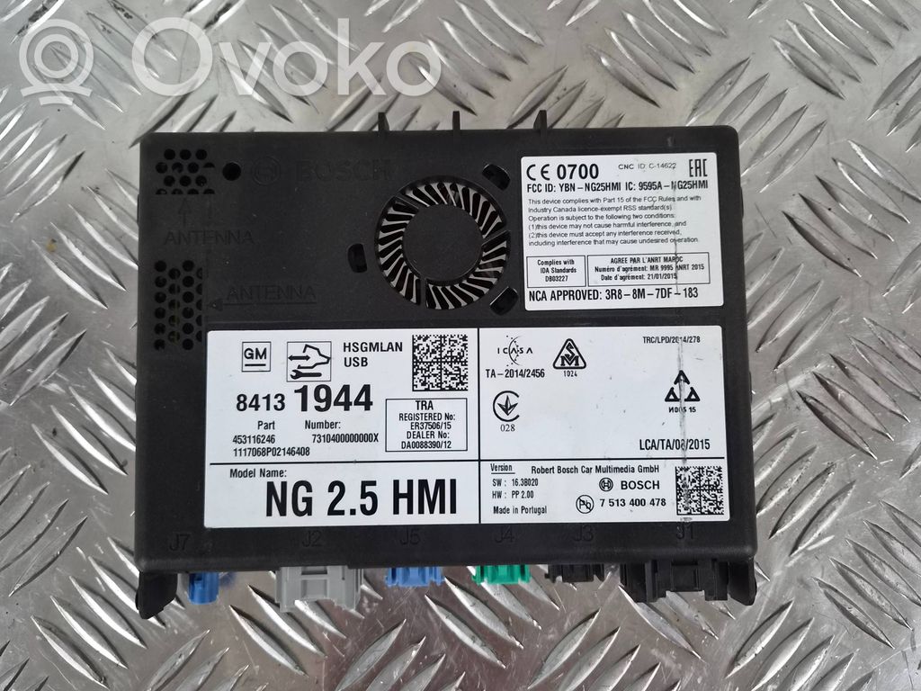 Opel Astra K GPS navigation control unit/module 