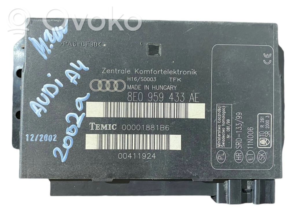 Mukavuusmoduuli   8E0959433AE,00001881B6