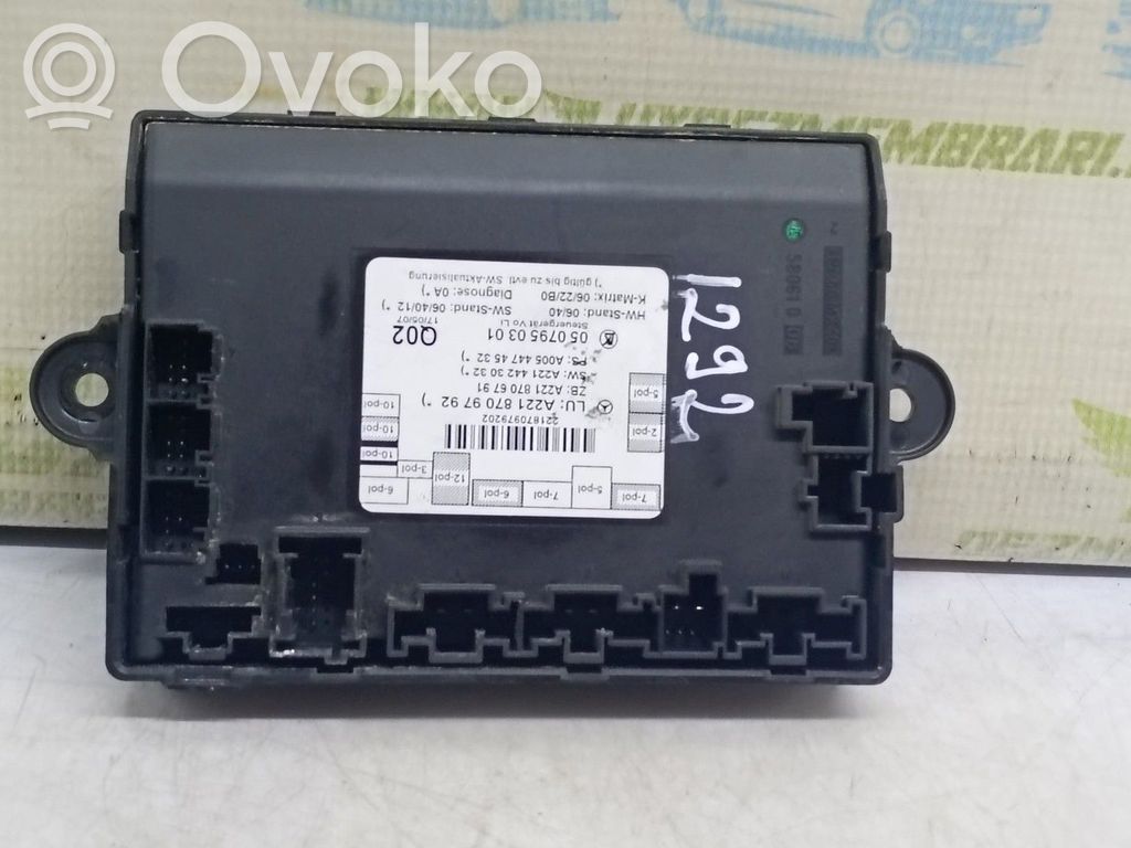 Module confort   A2218709792