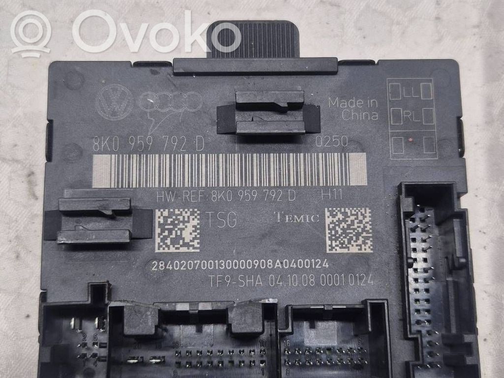 Door control unit/module   8K0959792D,8K0959791