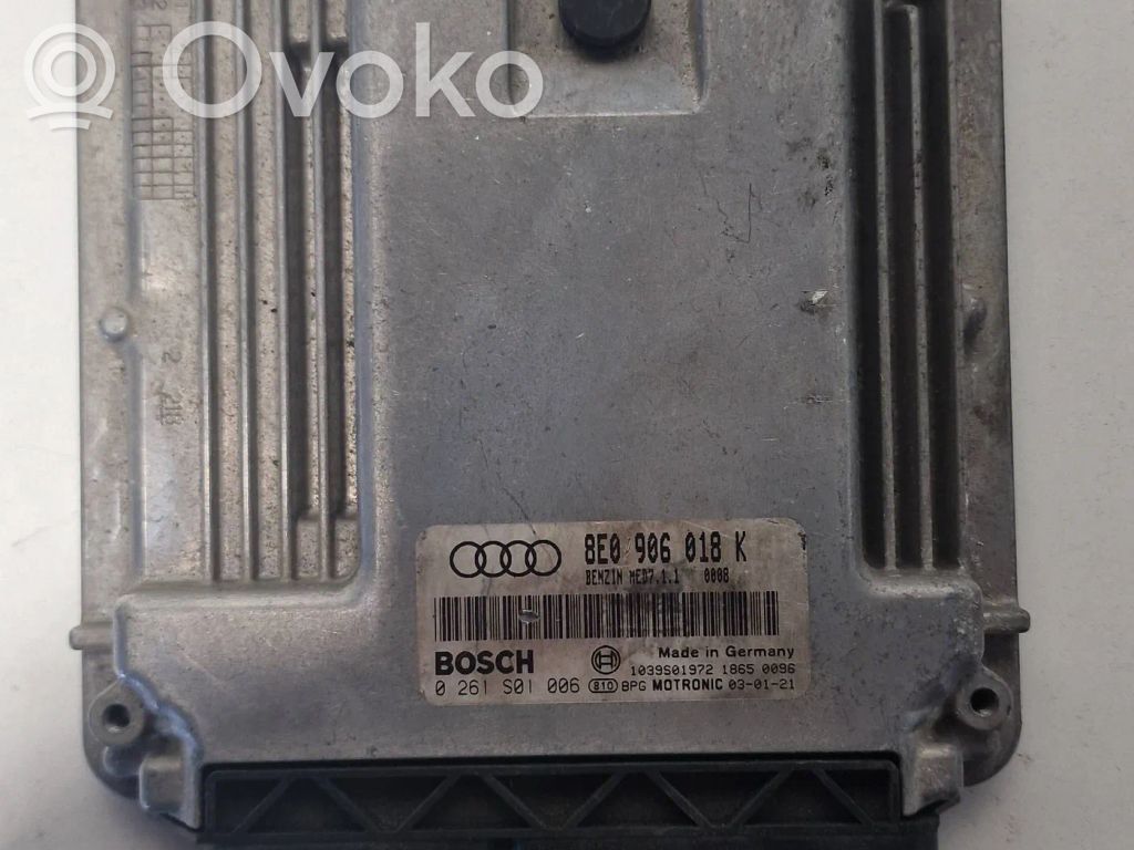 Engine control unit/module   8E0906018K,1039S01972,0261S01006