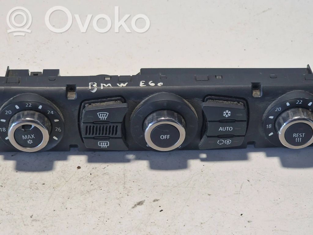 BMW 5 E60 E61 Climate control unit 