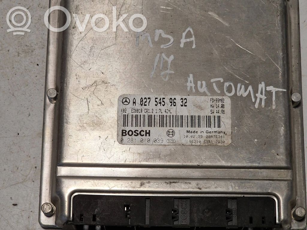 Mercedes-Benz A W168 Engine control unit/module 