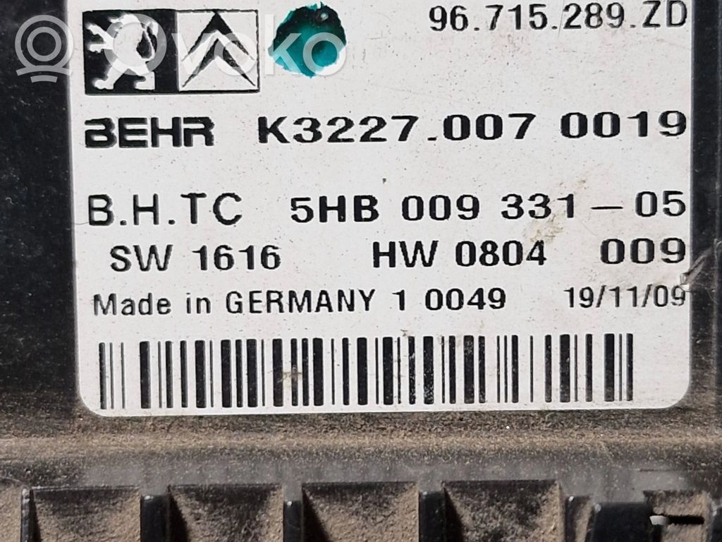 Citroen C5 Climate control unit 
