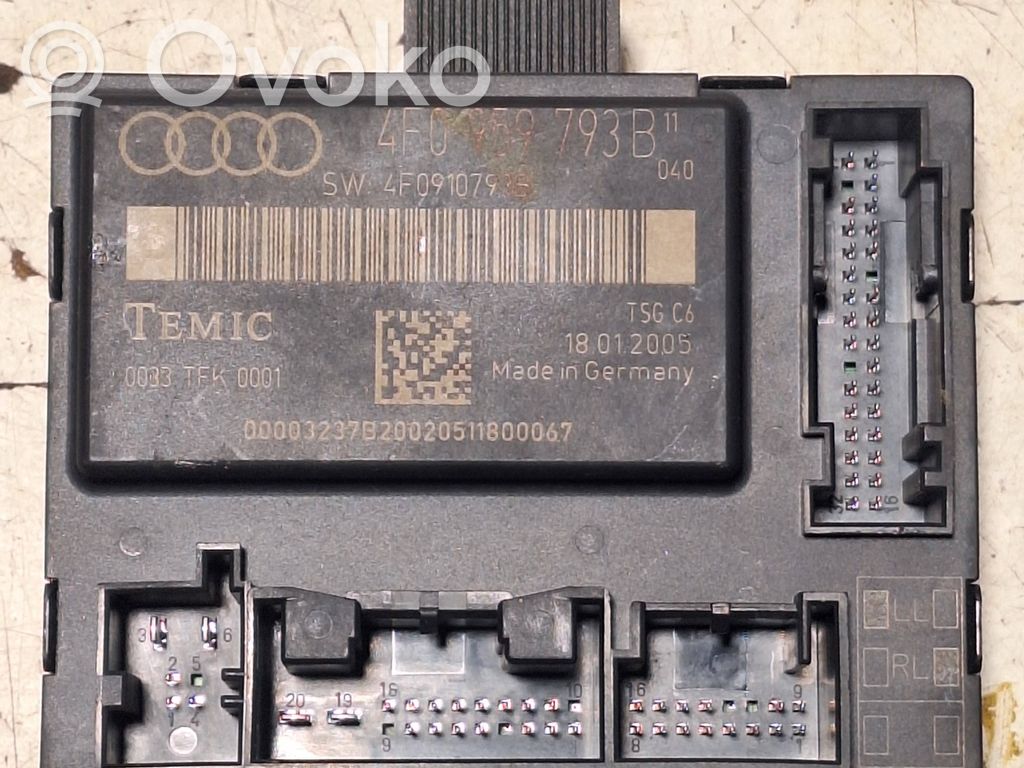 Audi A6 S6 C6 4F Door control unit/module 