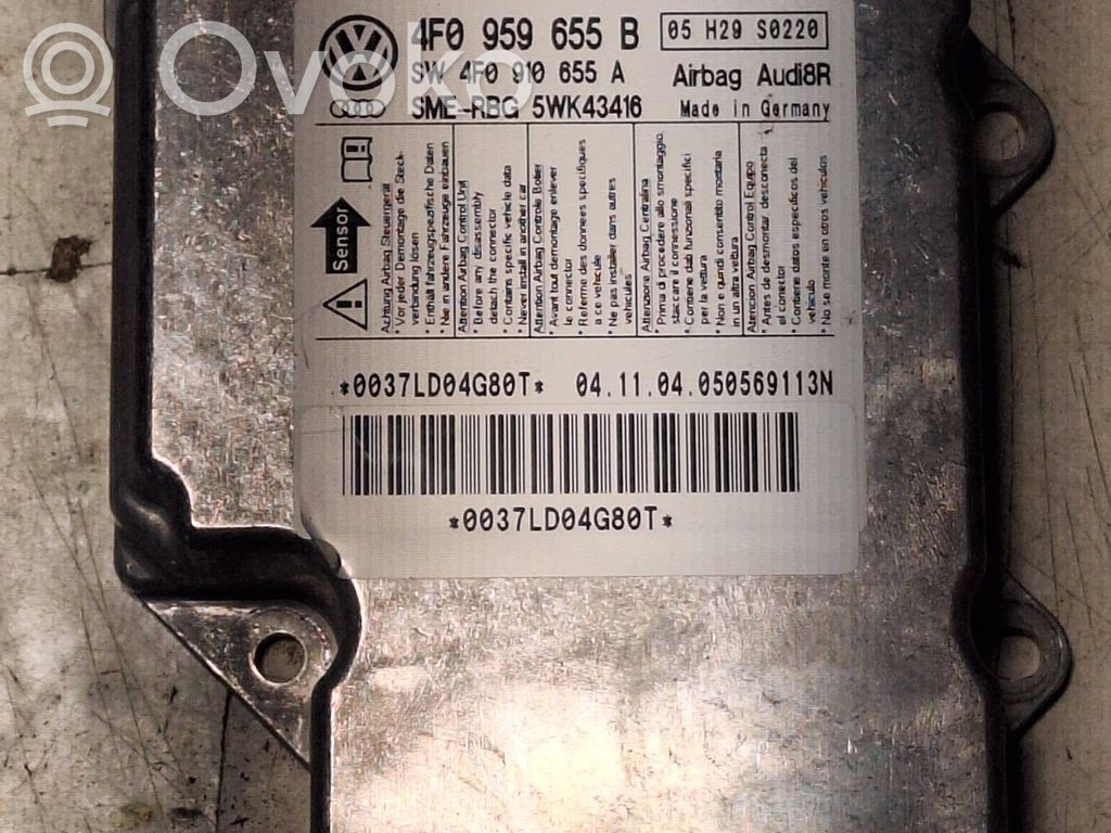 Sterownik / Moduł Airbag   4F0959655B,4F0910655A,05H29S0220,0037LD04G807,0037LD04G80T,5WK43416