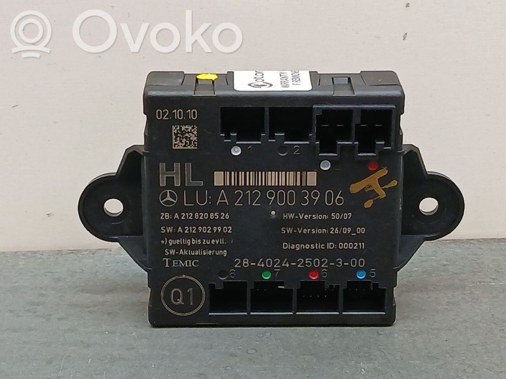 Mercedes-Benz E A207 Unidad de control de puerta