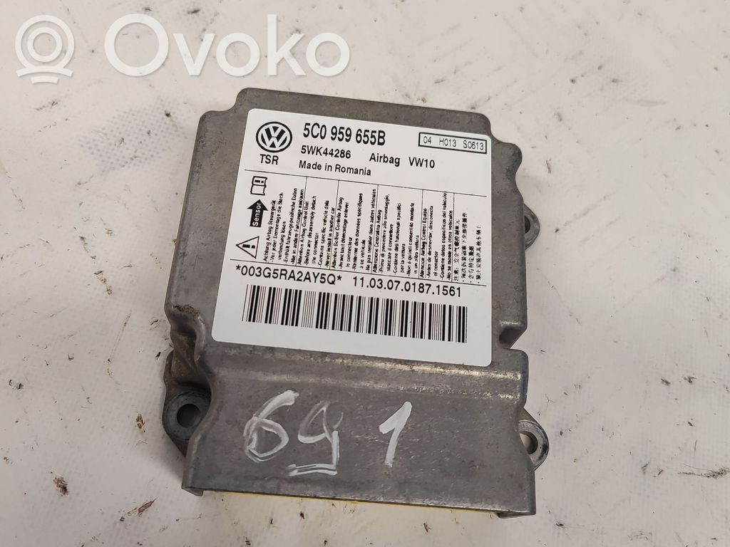 Volkswagen Golf VI Airbag control unit/module 