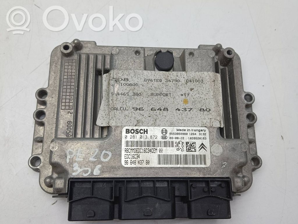 Peugeot 308 Engine control unit/module 