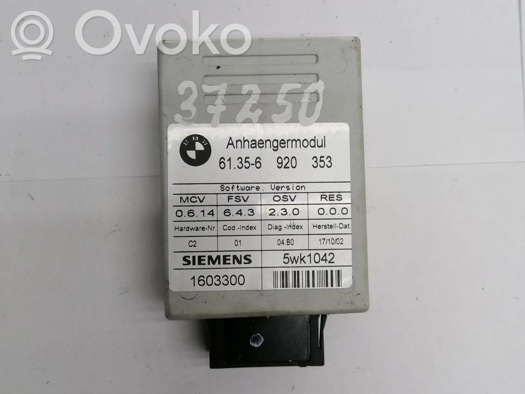 BMW 7 E65 E66 Tow bar trailer control unit/module 