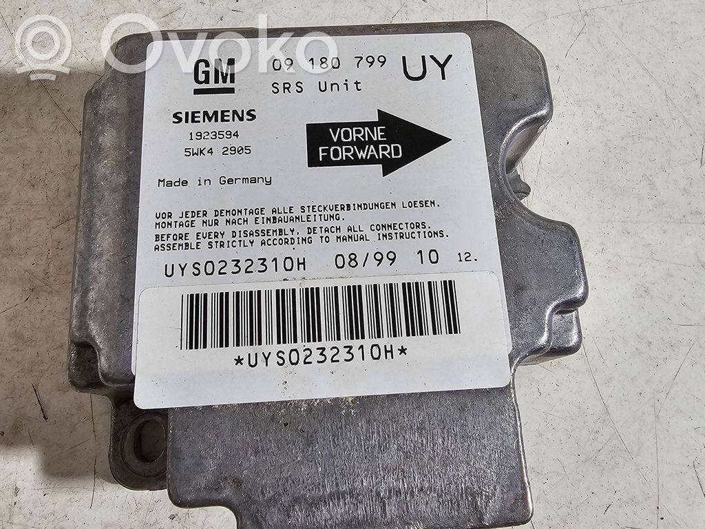 Opel Astra G Airbag control unit/module 