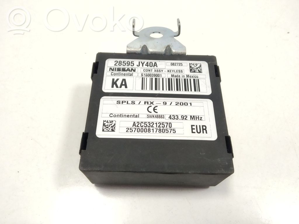 Moduł / Sterownik systemu uruchamiania bezkluczykowego   28595JY40A,S180039001,A2C53212570,5WK59993