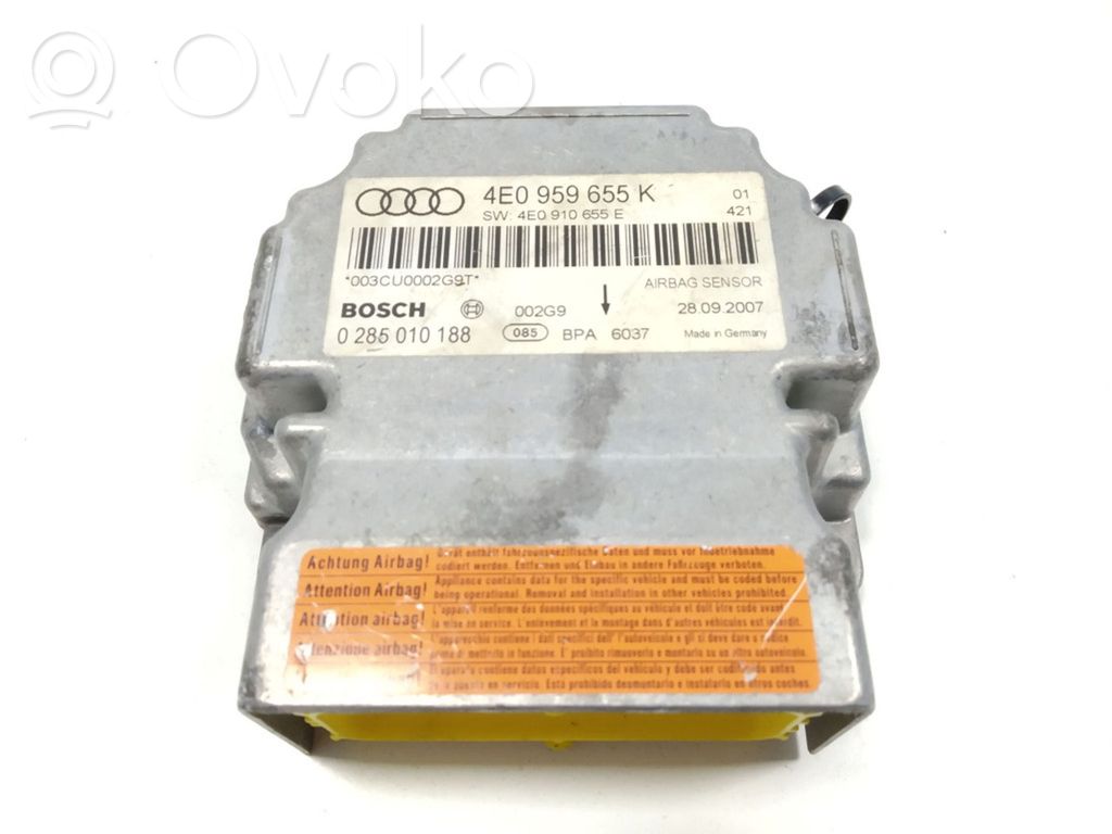 Audi A8 S8 D3 4E Airbag control unit/module 