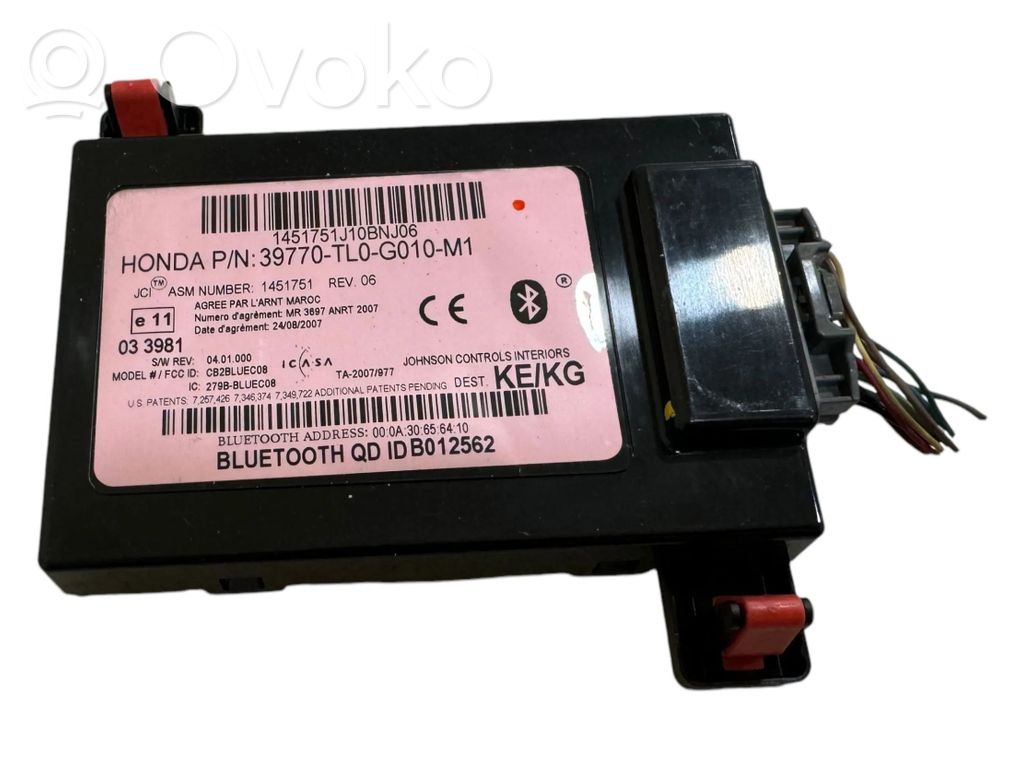 Honda Accord Bluetooth control unit module 