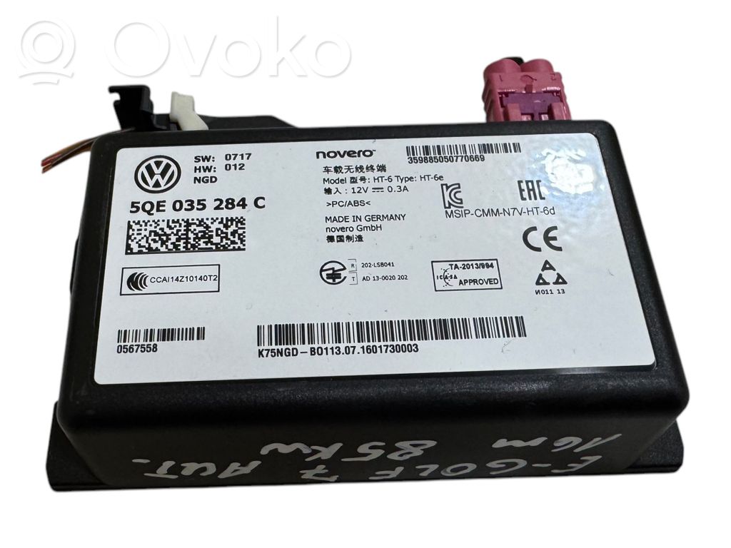 Volkswagen e-Golf Phone control unit/module 
