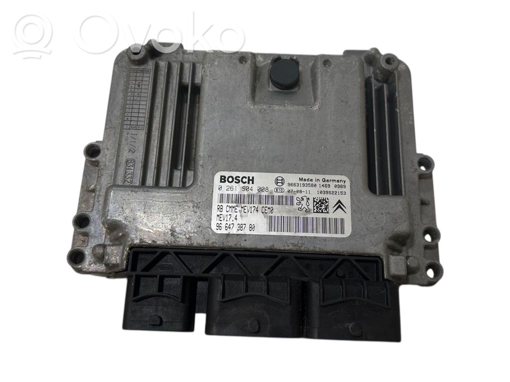 Peugeot 207 Engine control unit/module 