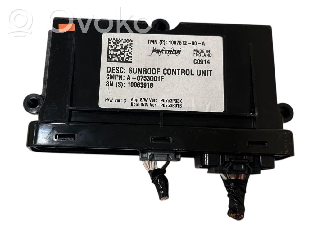 Tesla Model S Sunroof control unit/module 