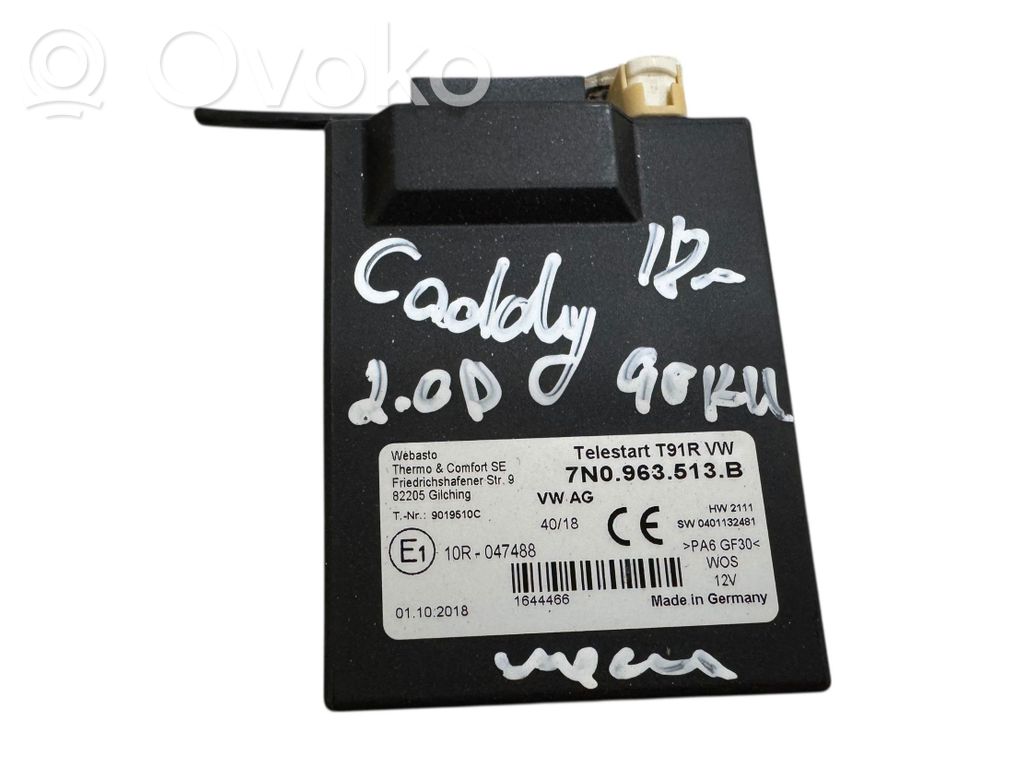 Volkswagen Caddy Auxiliary heating control unit/module 