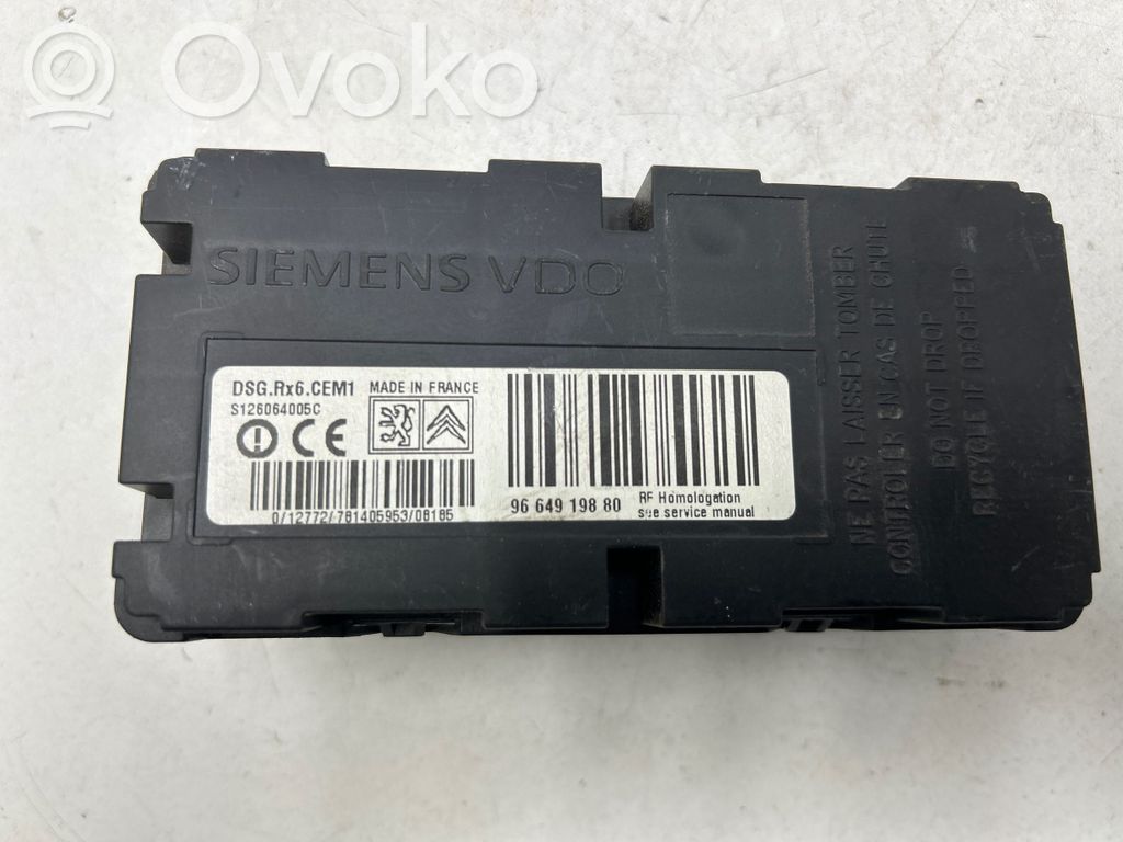 Citroen C5 Tire pressure control unit 