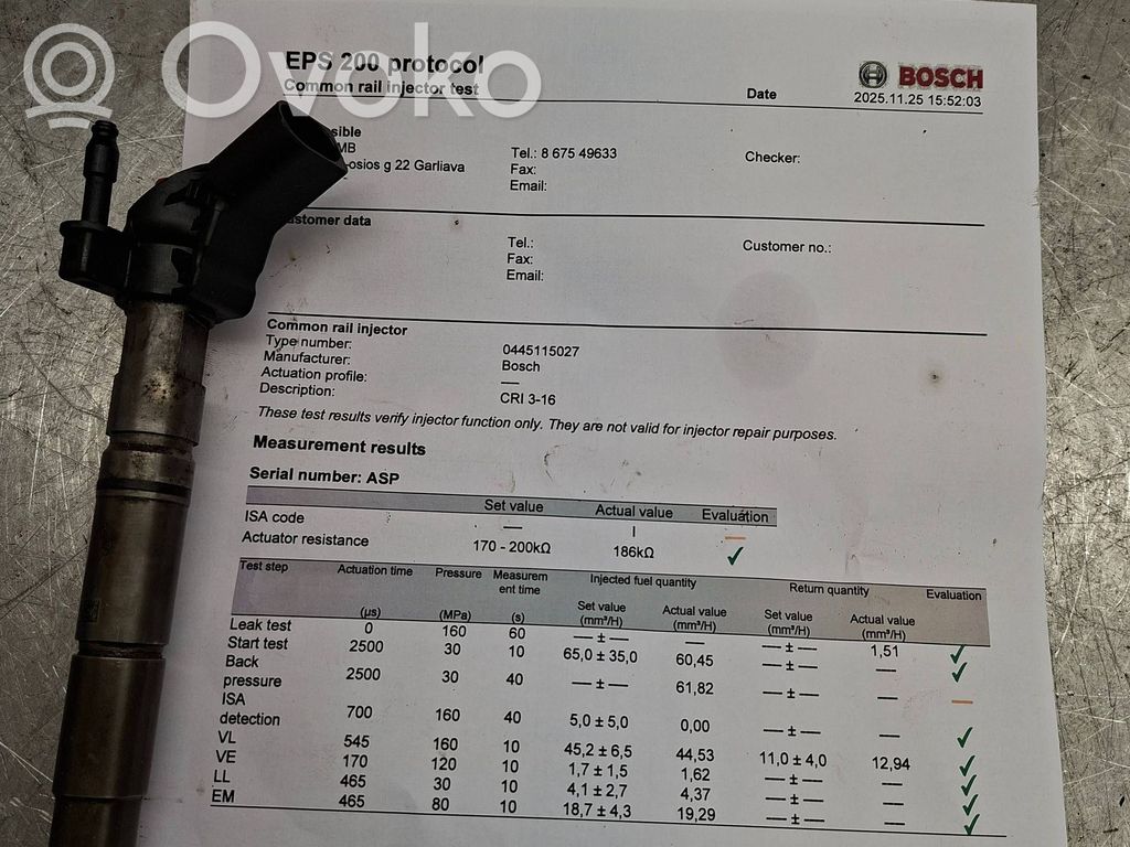 Mercedes-Benz R W251 Fuel injector 