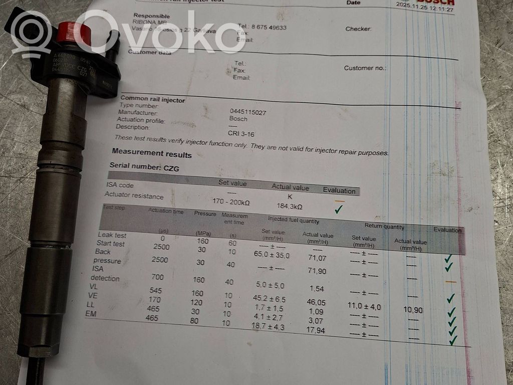 Mercedes-Benz R W251 Fuel injector 