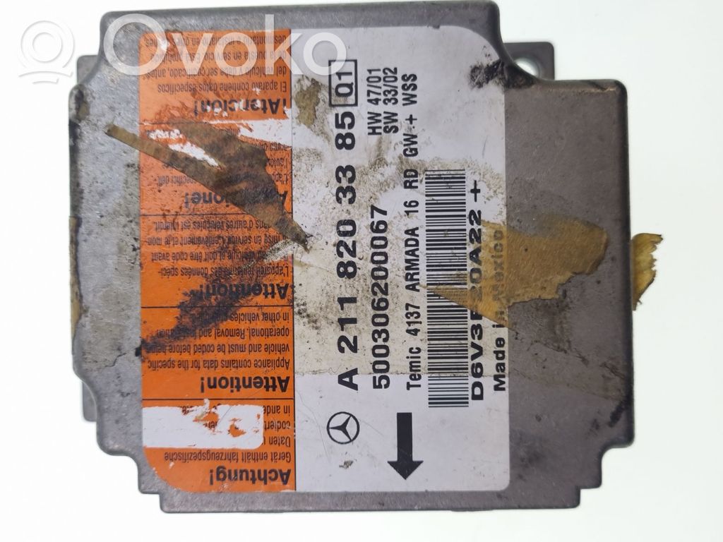 Mercedes-Benz E W211 Airbag control unit/module 