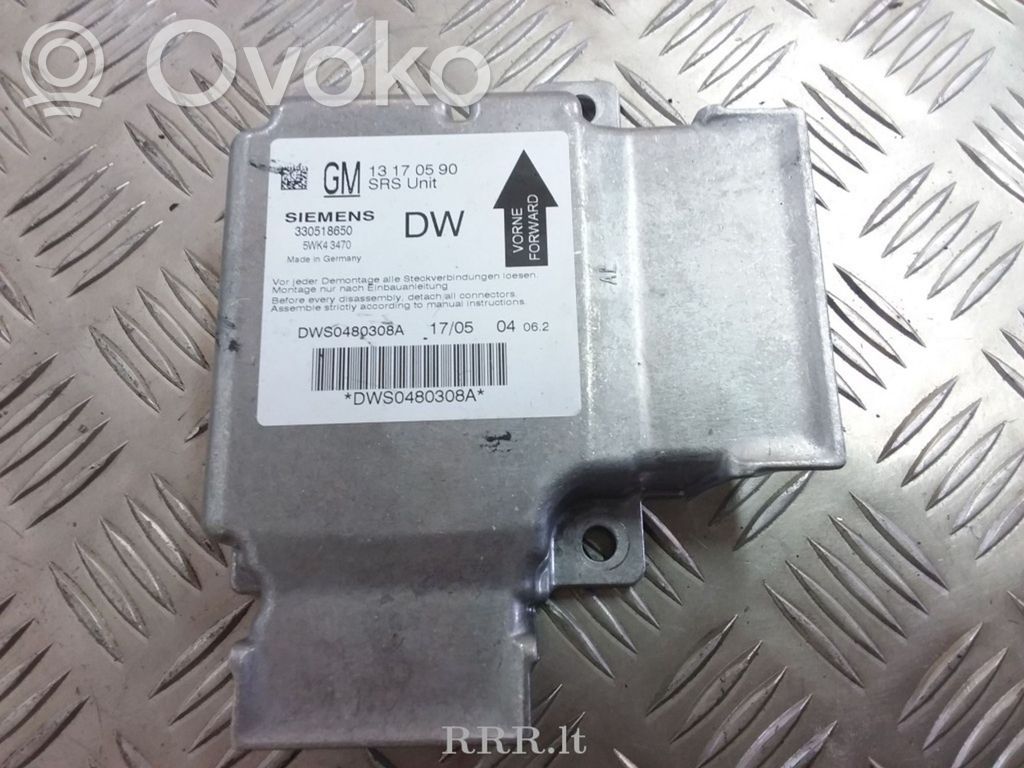 Opel Vectra C Airbag control unit/module 