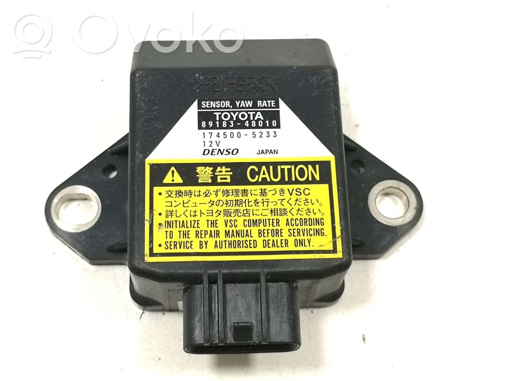 Toyota Yaris Verso ESP acceleration yaw rate sensor 