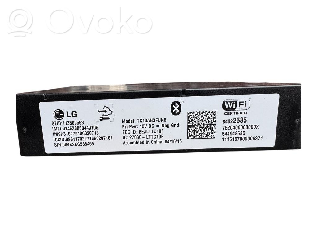 Chevrolet Volt II Bluetooth control unit module 