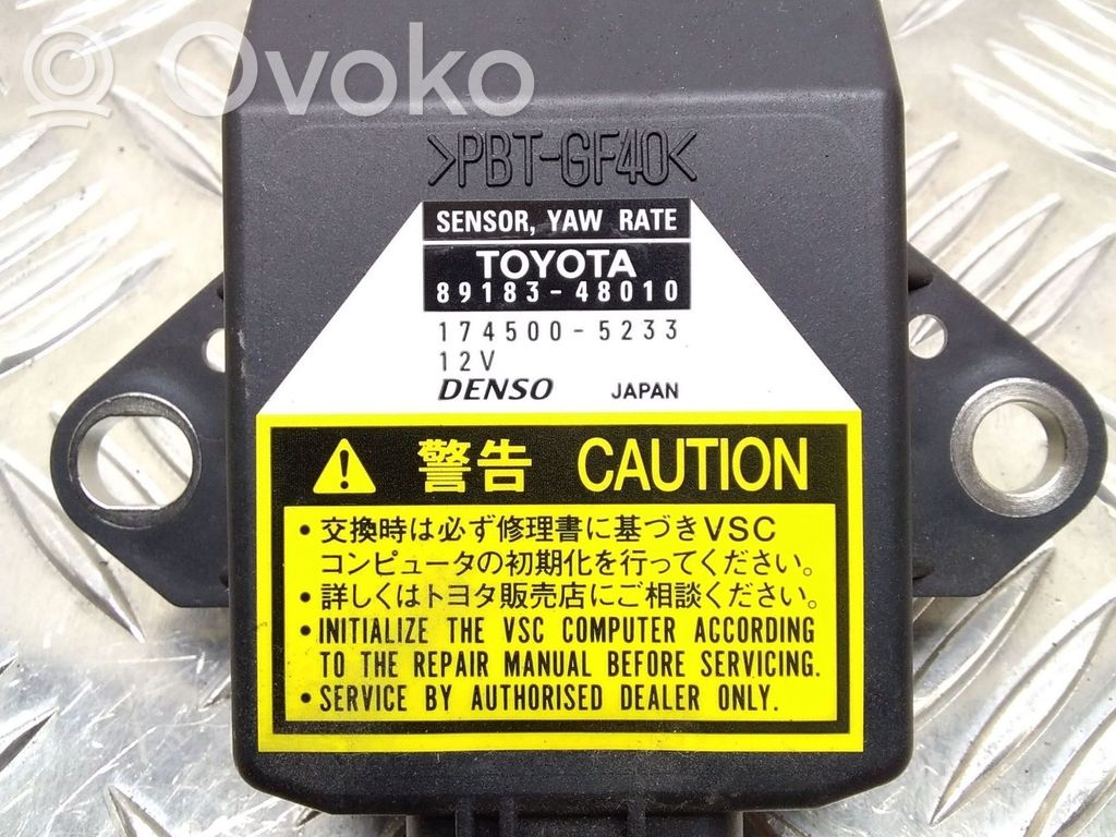 Toyota Prius (XW20) ESP acceleration yaw rate sensor 