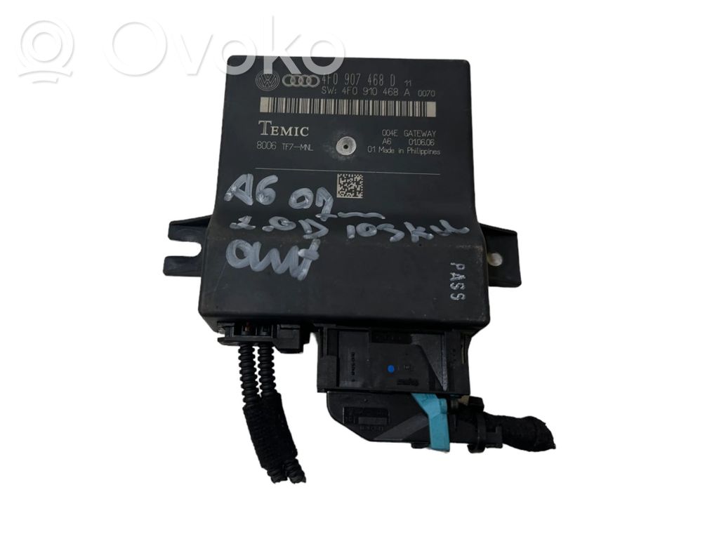 Audi A6 S6 C6 4F Gateway control module 