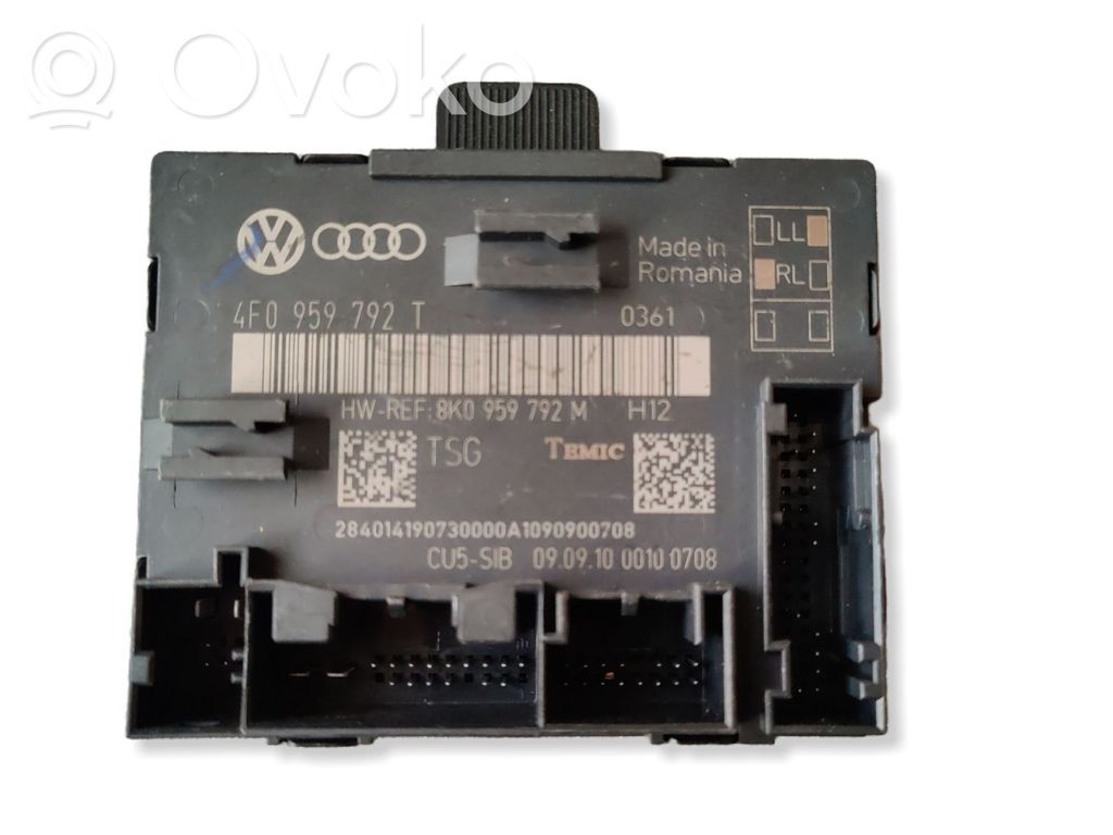 Audi A6 S6 C6 4F Door control unit/module 
