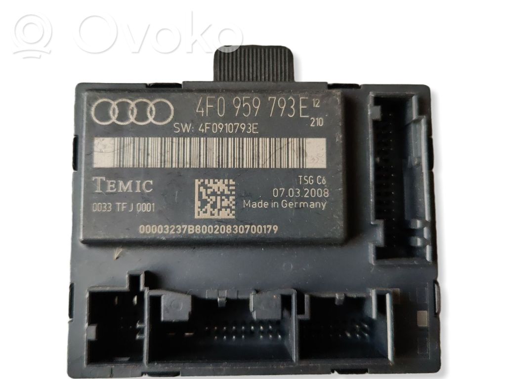 Audi A6 S6 C6 4F Door control unit/module 