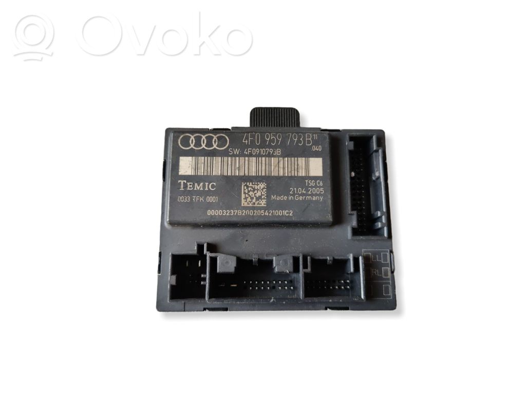 Audi A6 S6 C6 4F Door control unit/module 