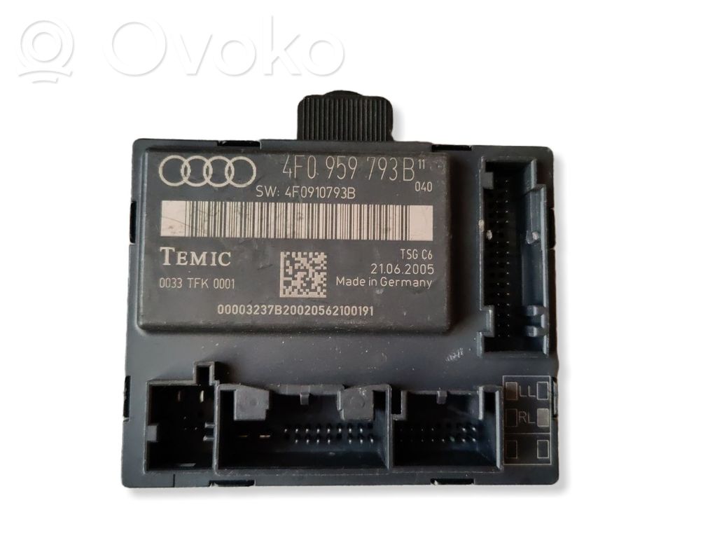 Audi A6 S6 C6 4F Door control unit/module 
