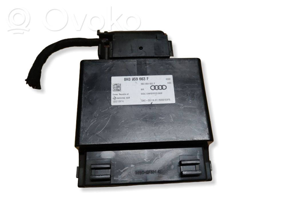 Audi A4 S4 B8 8K Modulo del convertitore di tensione/trasformatore 