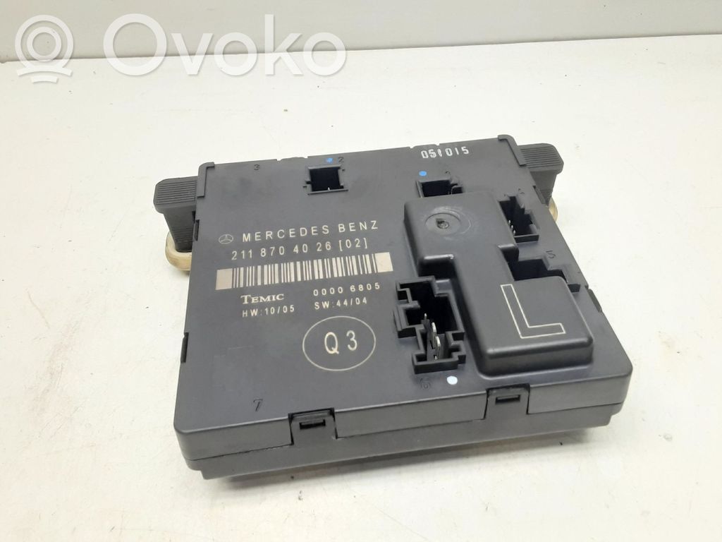 Mercedes-Benz E W211 Oven ohjainlaite/moduuli 