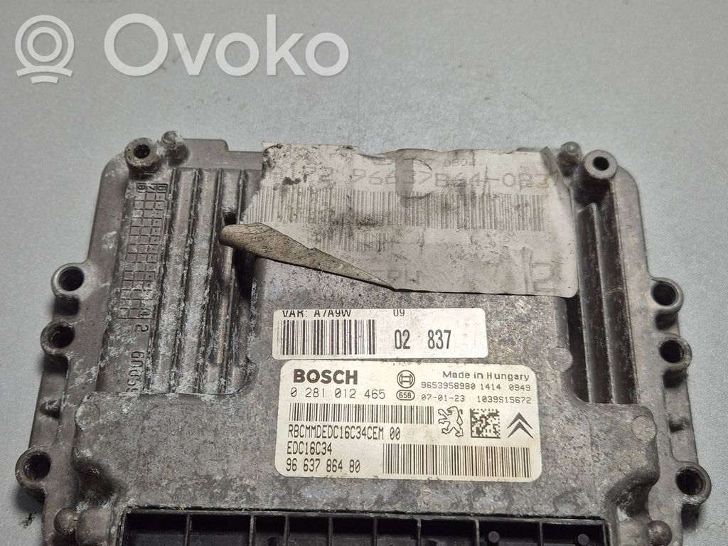 Citroen C4 II Engine control unit/module 