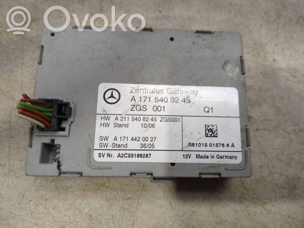 Mercedes-Benz SLK R171 Moduł sterowania Gateway 