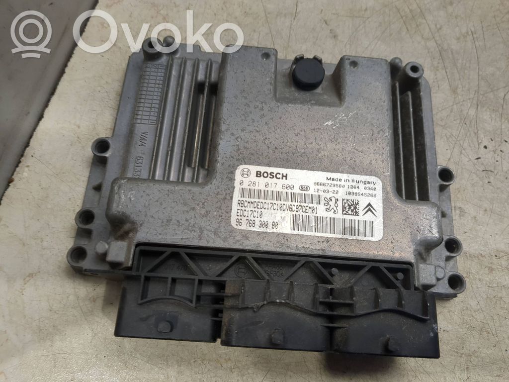 Engine control unit/module   9666729580,9676830080,0281017600