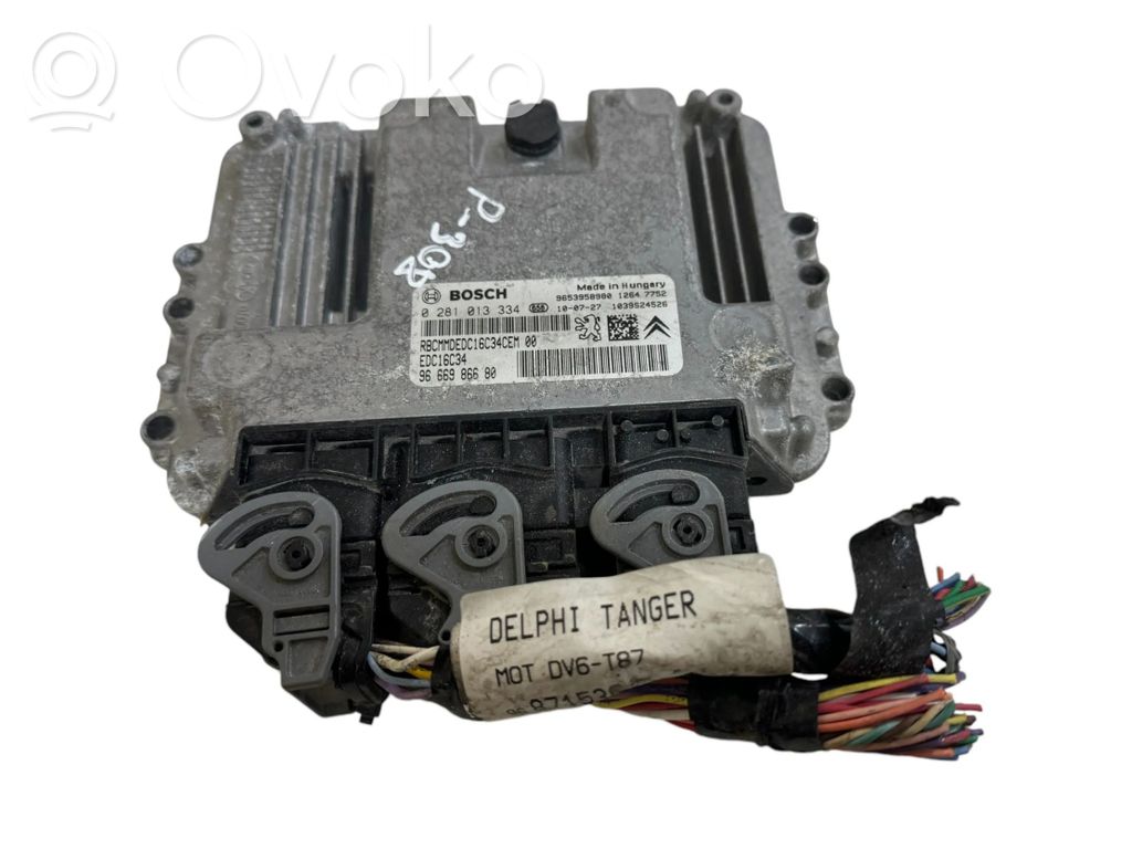 Engine control unit/module   9666986680,9653958980,0281013334