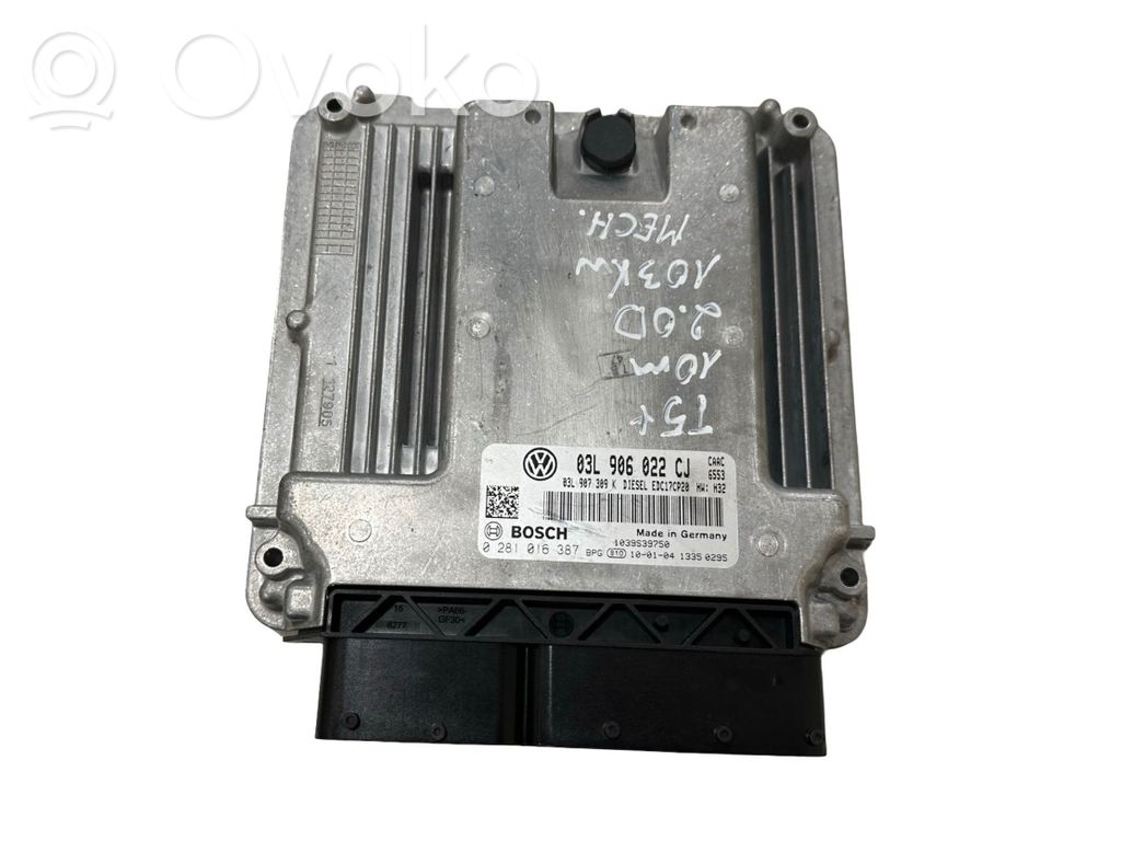 Sterownik / Moduł ECU   03L906022CJ,03L907309K,0281016387