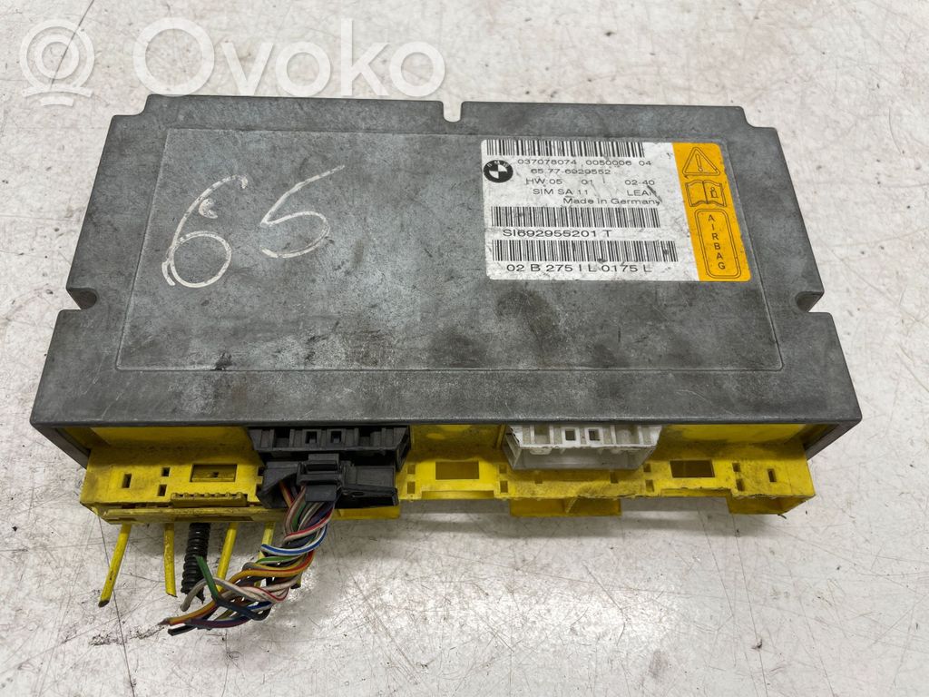 BMW 7 E65 E66 Turvatyynyn ohjainlaite/moduuli 